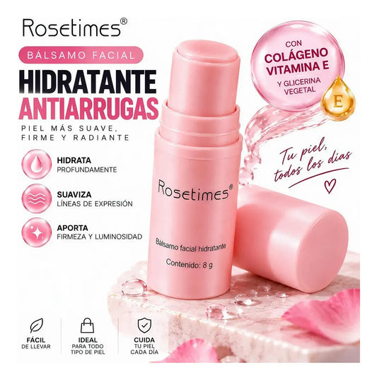 Bálsamo facial hidratante antiarrugas con colágeno y vitamina E